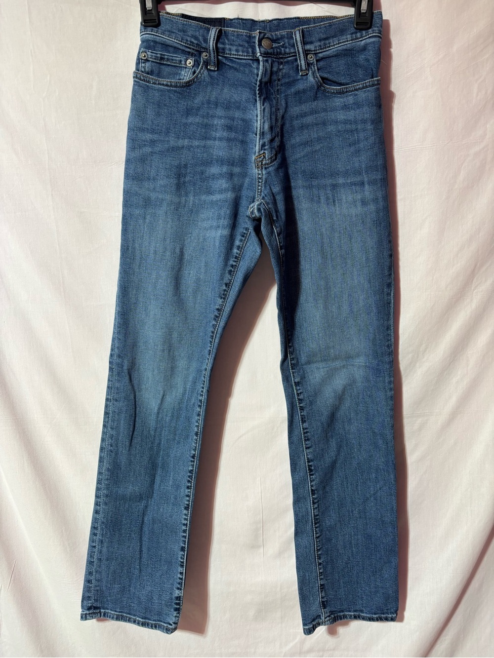 Abercrombie & Fitch Straight-Leg Jeans in Blue Wash